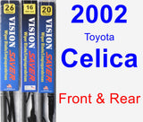 Front & Rear Wiper Blade Pack for 2002 Toyota Celica - Vision Saver