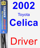 Driver Wiper Blade for 2002 Toyota Celica - Vision Saver
