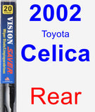 Rear Wiper Blade for 2002 Toyota Celica - Vision Saver