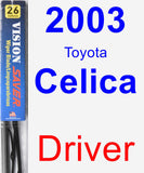 Driver Wiper Blade for 2003 Toyota Celica - Vision Saver