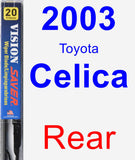 Rear Wiper Blade for 2003 Toyota Celica - Vision Saver