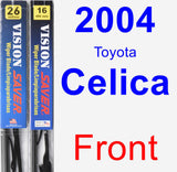 Front Wiper Blade Pack for 2004 Toyota Celica - Vision Saver