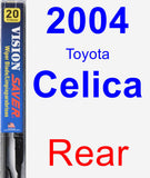 Rear Wiper Blade for 2004 Toyota Celica - Vision Saver