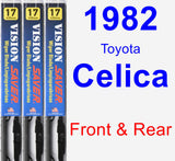 Front & Rear Wiper Blade Pack for 1982 Toyota Celica - Vision Saver