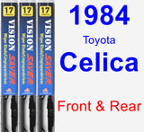 Front & Rear Wiper Blade Pack for 1984 Toyota Celica - Vision Saver