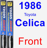 Front Wiper Blade Pack for 1986 Toyota Celica - Vision Saver