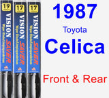 Front & Rear Wiper Blade Pack for 1987 Toyota Celica - Vision Saver