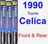 Front & Rear Wiper Blade Pack for 1990 Toyota Celica - Vision Saver