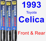 Front & Rear Wiper Blade Pack for 1993 Toyota Celica - Vision Saver