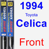 Front Wiper Blade Pack for 1994 Toyota Celica - Vision Saver