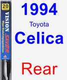 Rear Wiper Blade for 1994 Toyota Celica - Vision Saver