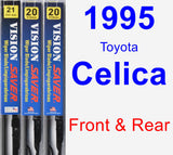 Front & Rear Wiper Blade Pack for 1995 Toyota Celica - Vision Saver