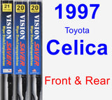 Front & Rear Wiper Blade Pack for 1997 Toyota Celica - Vision Saver