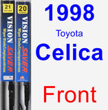 Front Wiper Blade Pack for 1998 Toyota Celica - Vision Saver