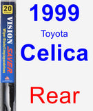 Rear Wiper Blade for 1999 Toyota Celica - Vision Saver