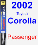 Passenger Wiper Blade for 2002 Toyota Corolla - Vision Saver