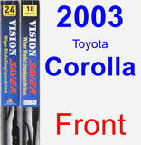 Front Wiper Blade Pack for 2003 Toyota Corolla - Vision Saver