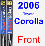 Front Wiper Blade Pack for 2006 Toyota Corolla - Vision Saver