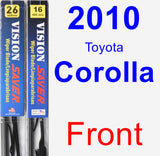 Front Wiper Blade Pack for 2010 Toyota Corolla - Vision Saver