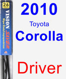 Driver Wiper Blade for 2010 Toyota Corolla - Vision Saver