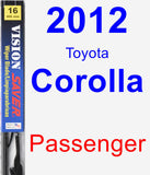 Passenger Wiper Blade for 2012 Toyota Corolla - Vision Saver