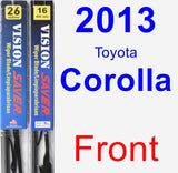 Front Wiper Blade Pack for 2013 Toyota Corolla - Vision Saver