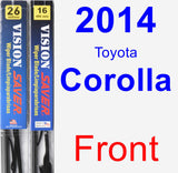 Front Wiper Blade Pack for 2014 Toyota Corolla - Vision Saver