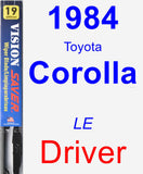 Driver Wiper Blade for 1984 Toyota Corolla - Vision Saver