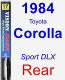 Rear Wiper Blade for 1984 Toyota Corolla - Vision Saver