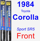 Front Wiper Blade Pack for 1984 Toyota Corolla - Vision Saver