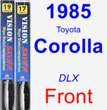 Front Wiper Blade Pack for 1985 Toyota Corolla - Vision Saver