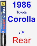 Rear Wiper Blade for 1986 Toyota Corolla - Vision Saver