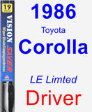 Driver Wiper Blade for 1986 Toyota Corolla - Vision Saver