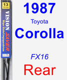 Rear Wiper Blade for 1987 Toyota Corolla - Vision Saver