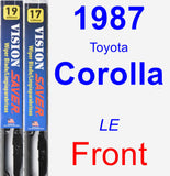 Front Wiper Blade Pack for 1987 Toyota Corolla - Vision Saver