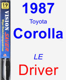 Driver Wiper Blade for 1987 Toyota Corolla - Vision Saver