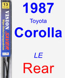 Rear Wiper Blade for 1987 Toyota Corolla - Vision Saver