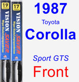 Front Wiper Blade Pack for 1987 Toyota Corolla - Vision Saver