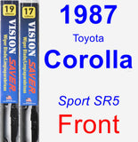 Front Wiper Blade Pack for 1987 Toyota Corolla - Vision Saver