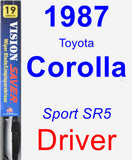 Driver Wiper Blade for 1987 Toyota Corolla - Vision Saver