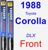 Front Wiper Blade Pack for 1988 Toyota Corolla - Vision Saver