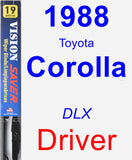 Driver Wiper Blade for 1988 Toyota Corolla - Vision Saver