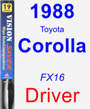 Driver Wiper Blade for 1988 Toyota Corolla - Vision Saver