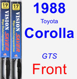 Front Wiper Blade Pack for 1988 Toyota Corolla - Vision Saver