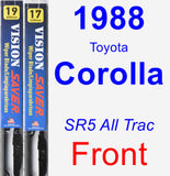 Front Wiper Blade Pack for 1988 Toyota Corolla - Vision Saver