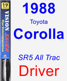 Driver Wiper Blade for 1988 Toyota Corolla - Vision Saver