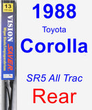 Rear Wiper Blade for 1988 Toyota Corolla - Vision Saver