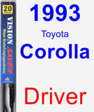 Driver Wiper Blade for 1993 Toyota Corolla - Vision Saver