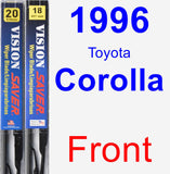 Front Wiper Blade Pack for 1996 Toyota Corolla - Vision Saver