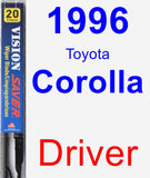 Driver Wiper Blade for 1996 Toyota Corolla - Vision Saver